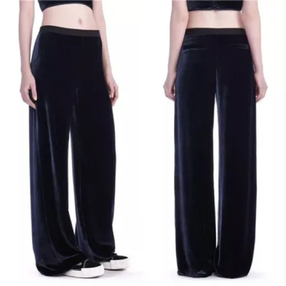 Alexander Wang T Velvet Navy blue Women’s Pants